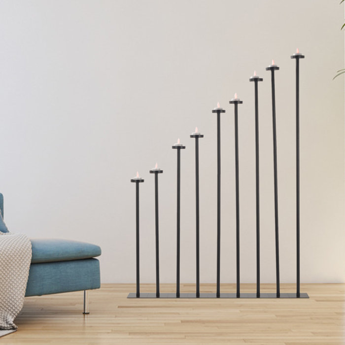 Ebern Designs 9pcs FreeStanding Floor Candle Holders Set & Reviews